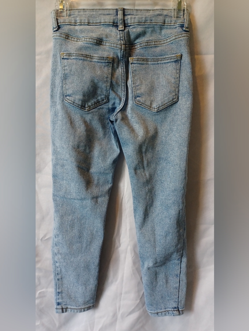 Art Class Girls Light Wash Blue Distressed Skinny Denim Jeans - Picture 5 of 10